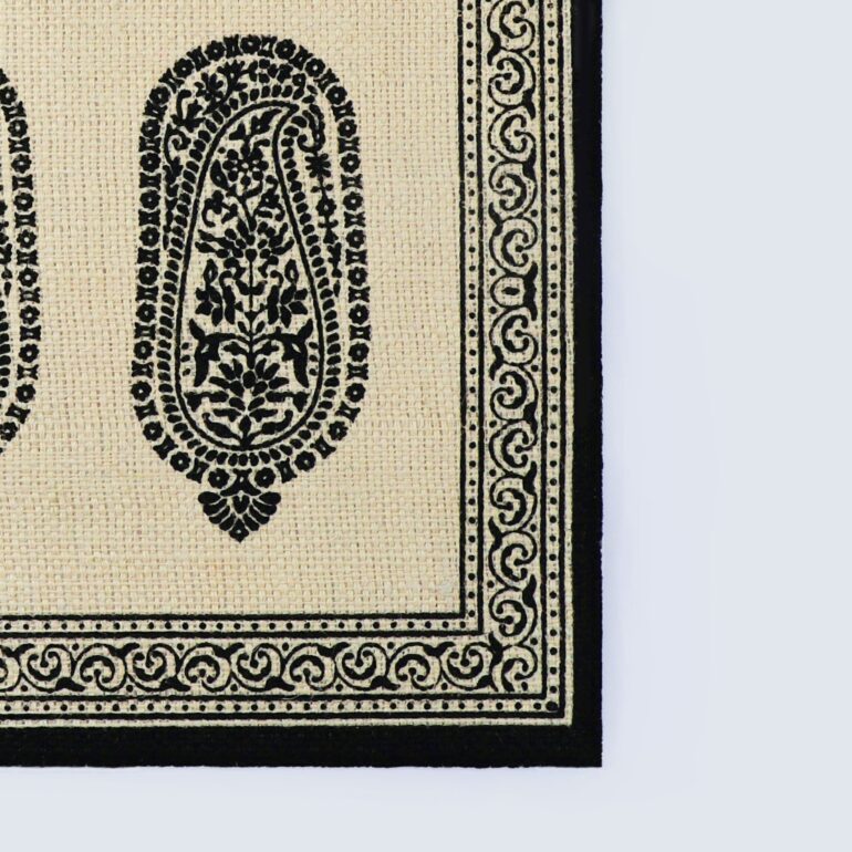 Off white & Black Place Mat