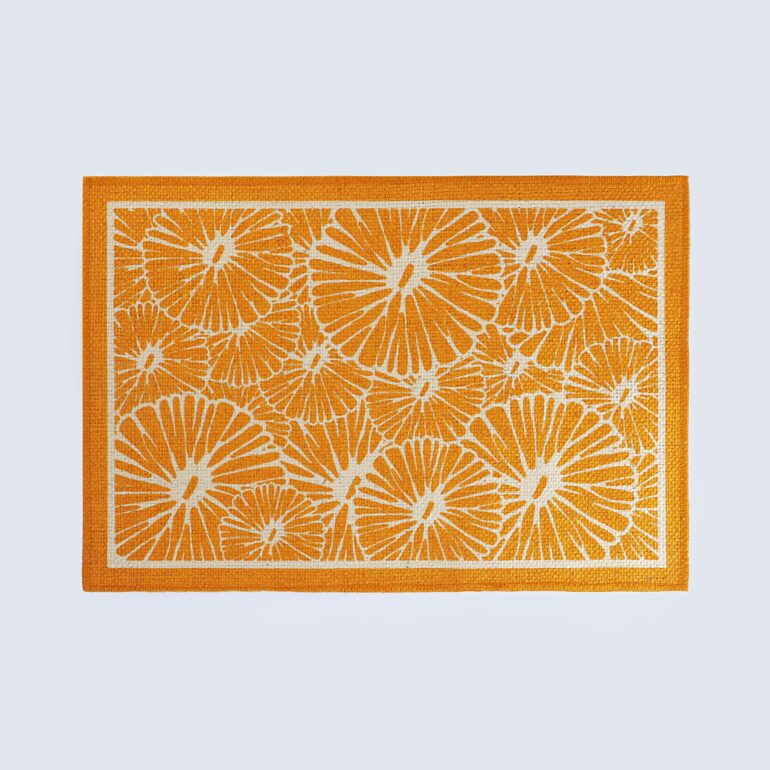 Orange & White Place Mat