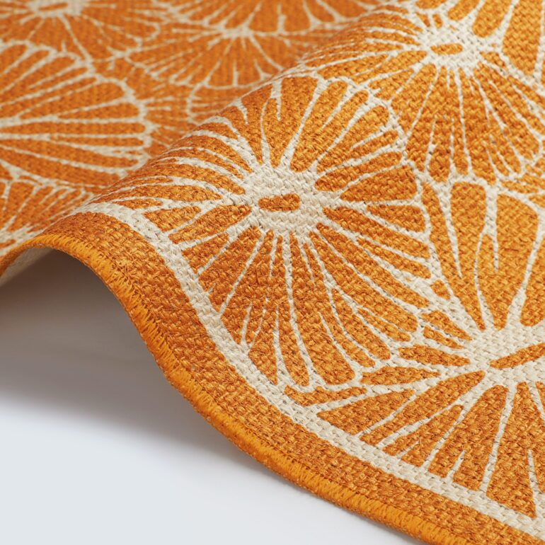 Orange & White Place Mat
