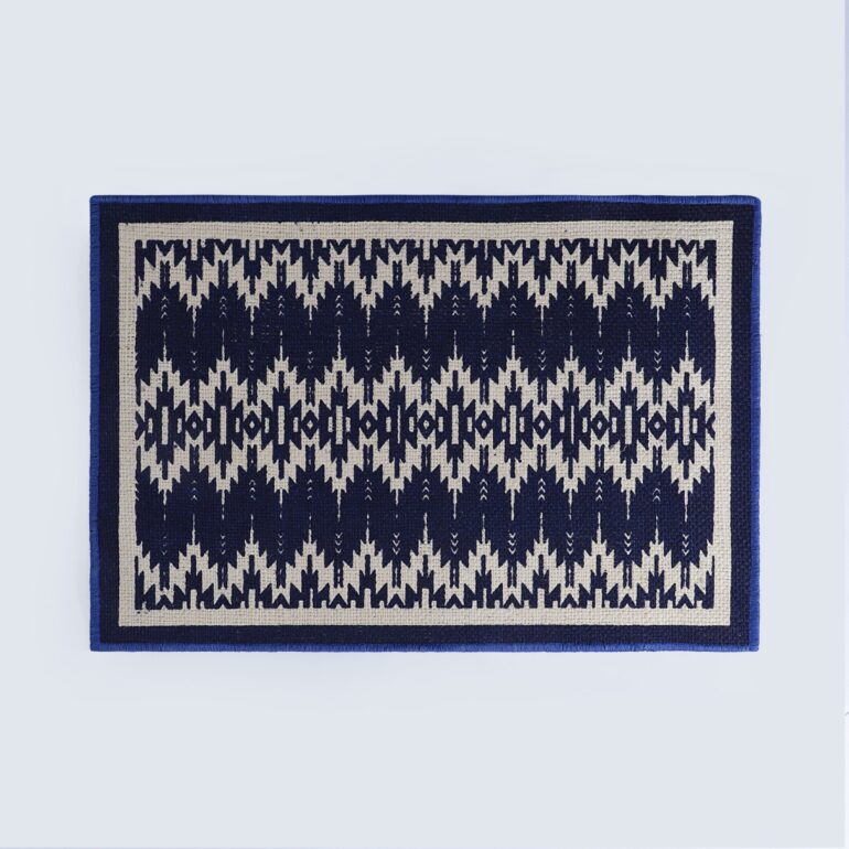 Dark Blue & Off White Place Mat