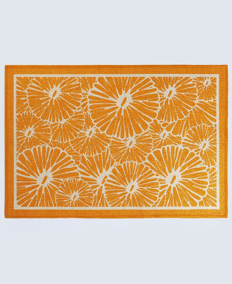 Orange & White Place Mat