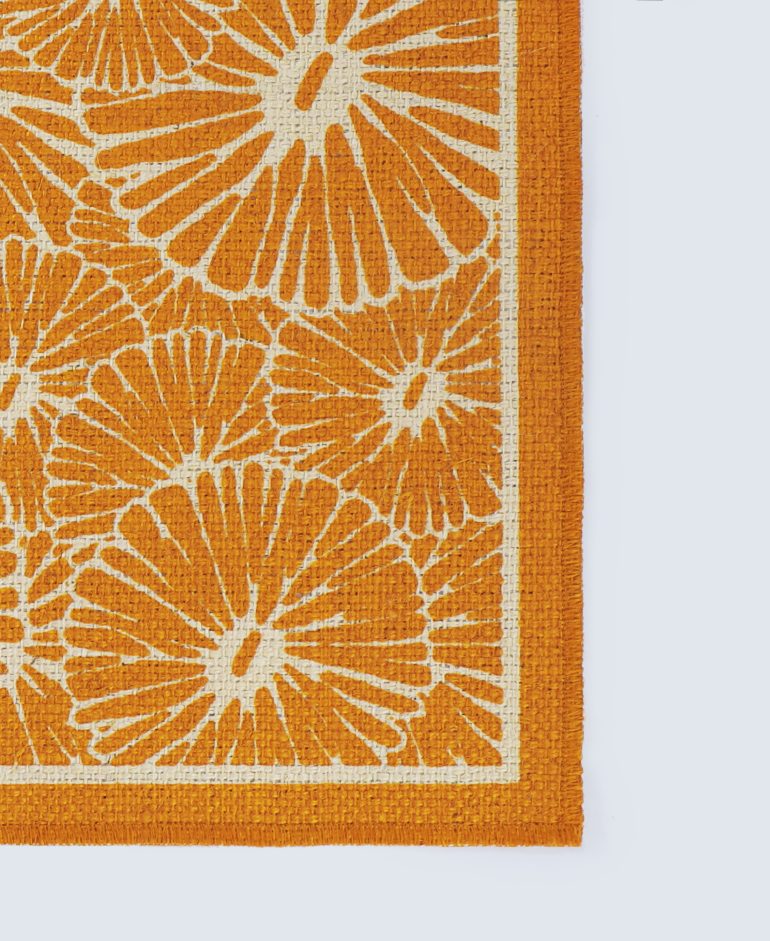 Orange & White Place Mat