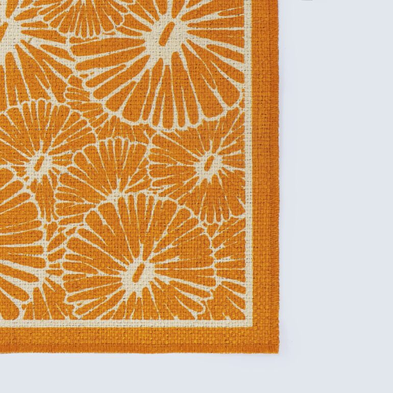 Orange & White Place Mat