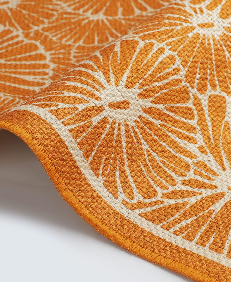 Orange & White Place Mat